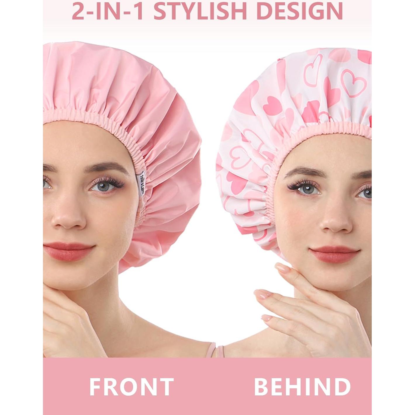 Gorra de Ducha Reutilizable Años Calm Rosa Talla Única Impermeable