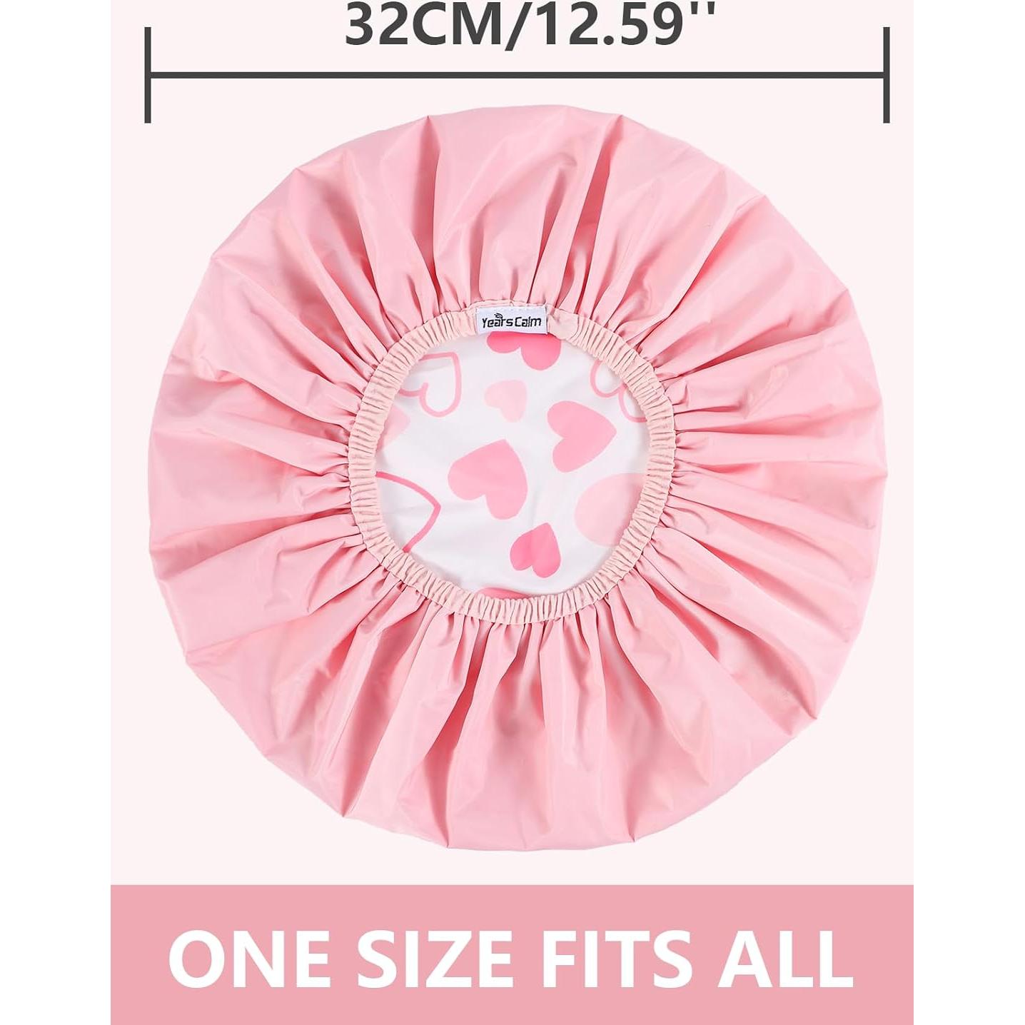 Gorra de Ducha Reutilizable Años Calm Rosa Talla Única Impermeable