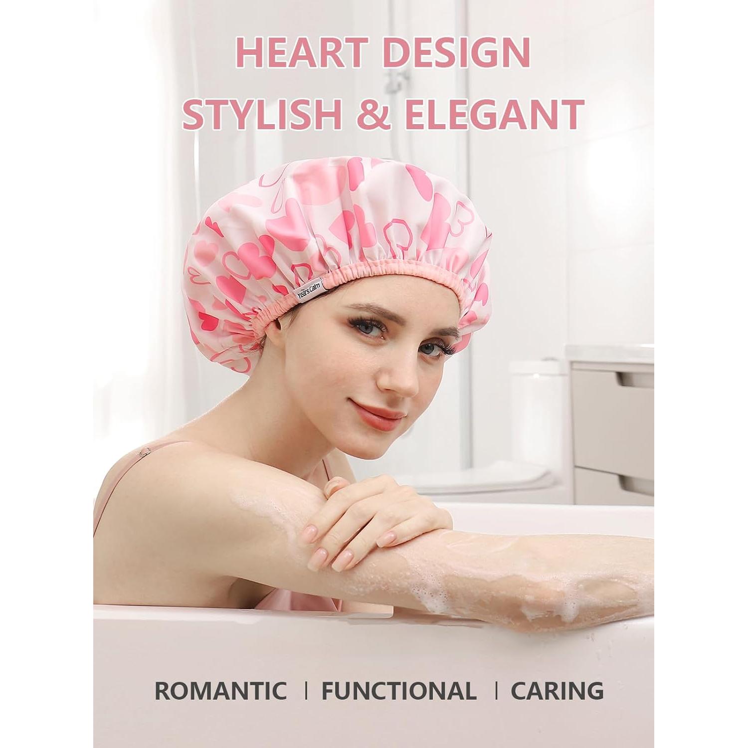 Gorra de Ducha Reutilizable Años Calm Rosa Talla Única Impermeable