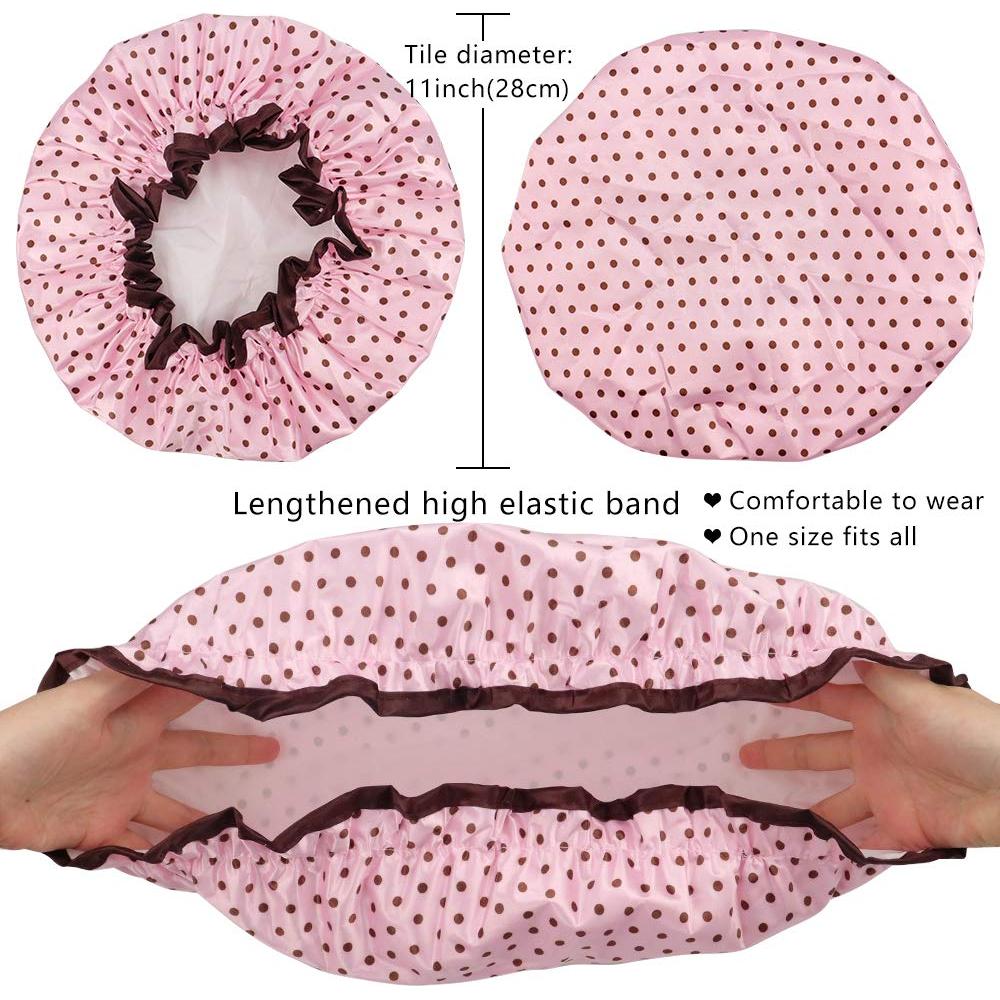 Gorros de Ducha Reutilizables TCOTBE - 4 Piezas Doble Capa