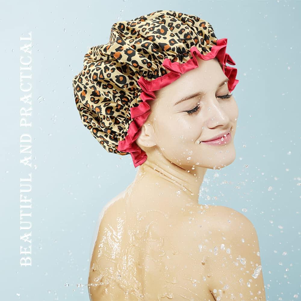 Gorros de Ducha Reutilizables TCOTBE - 4 Piezas Doble Capa