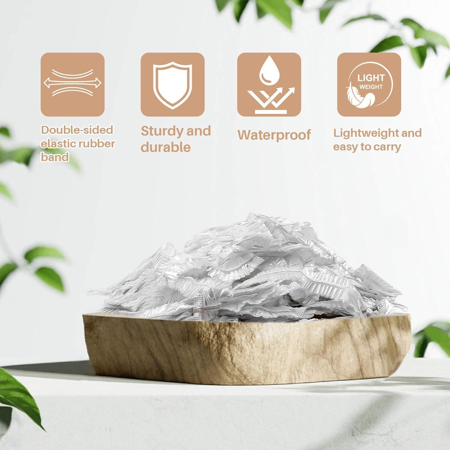 100 Gorras de Ducha Desechables MAQIHAN Impermeables Grandes