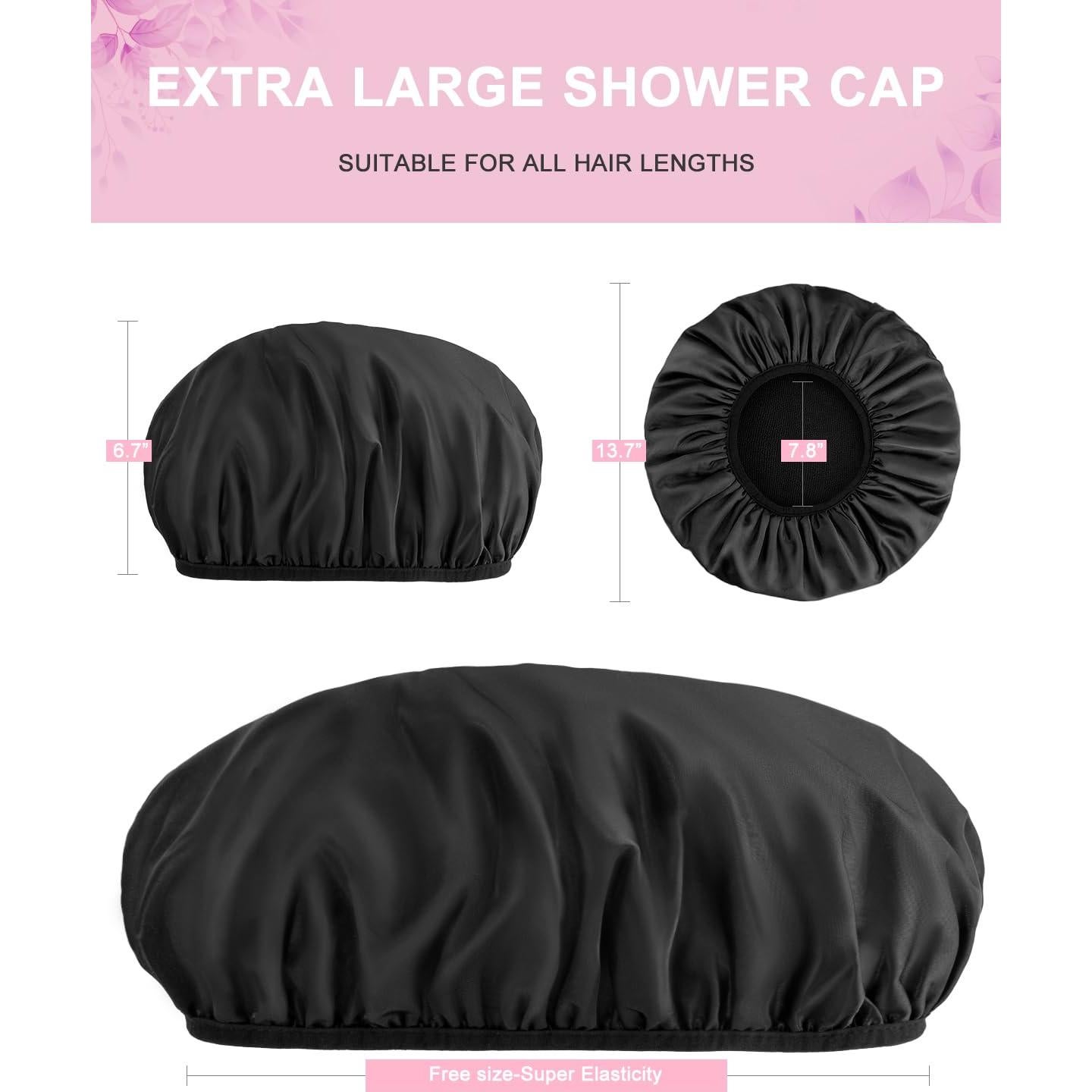 Gorro de Ducha Aquior XL Impermeable Triple Capa para Mujeres