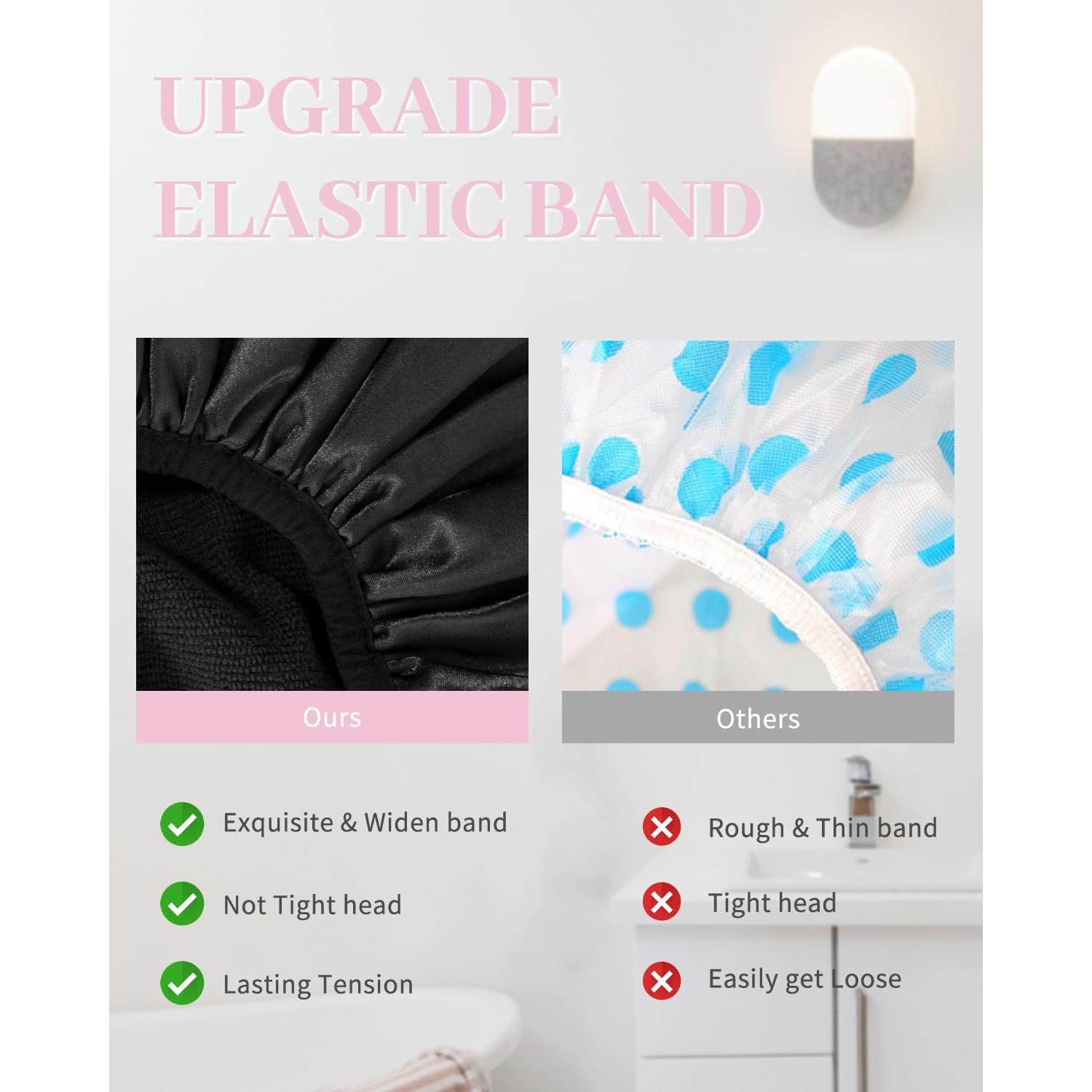 Gorro de Ducha Aquior XL Impermeable Triple Capa para Mujeres