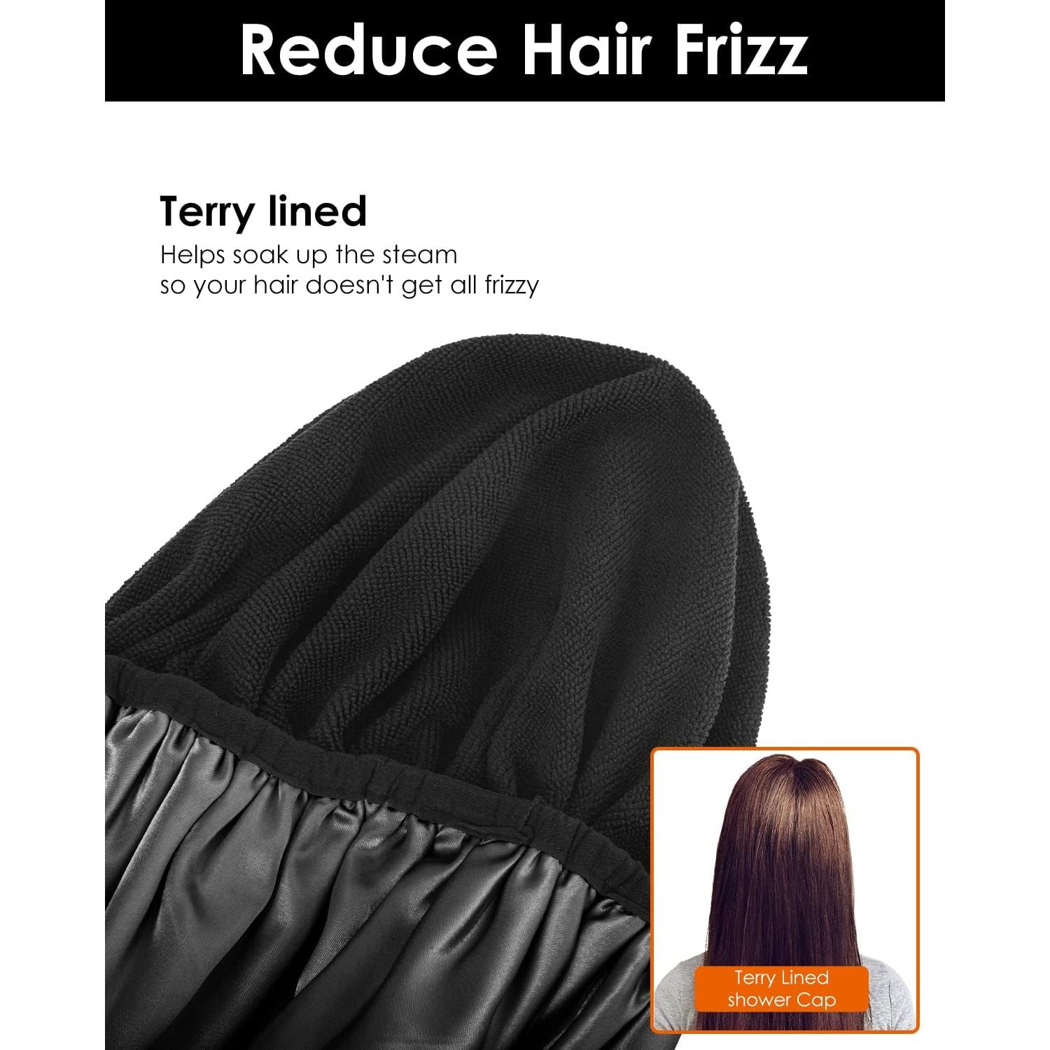 Gorro de Ducha Aquior XL Impermeable Triple Capa para Mujeres