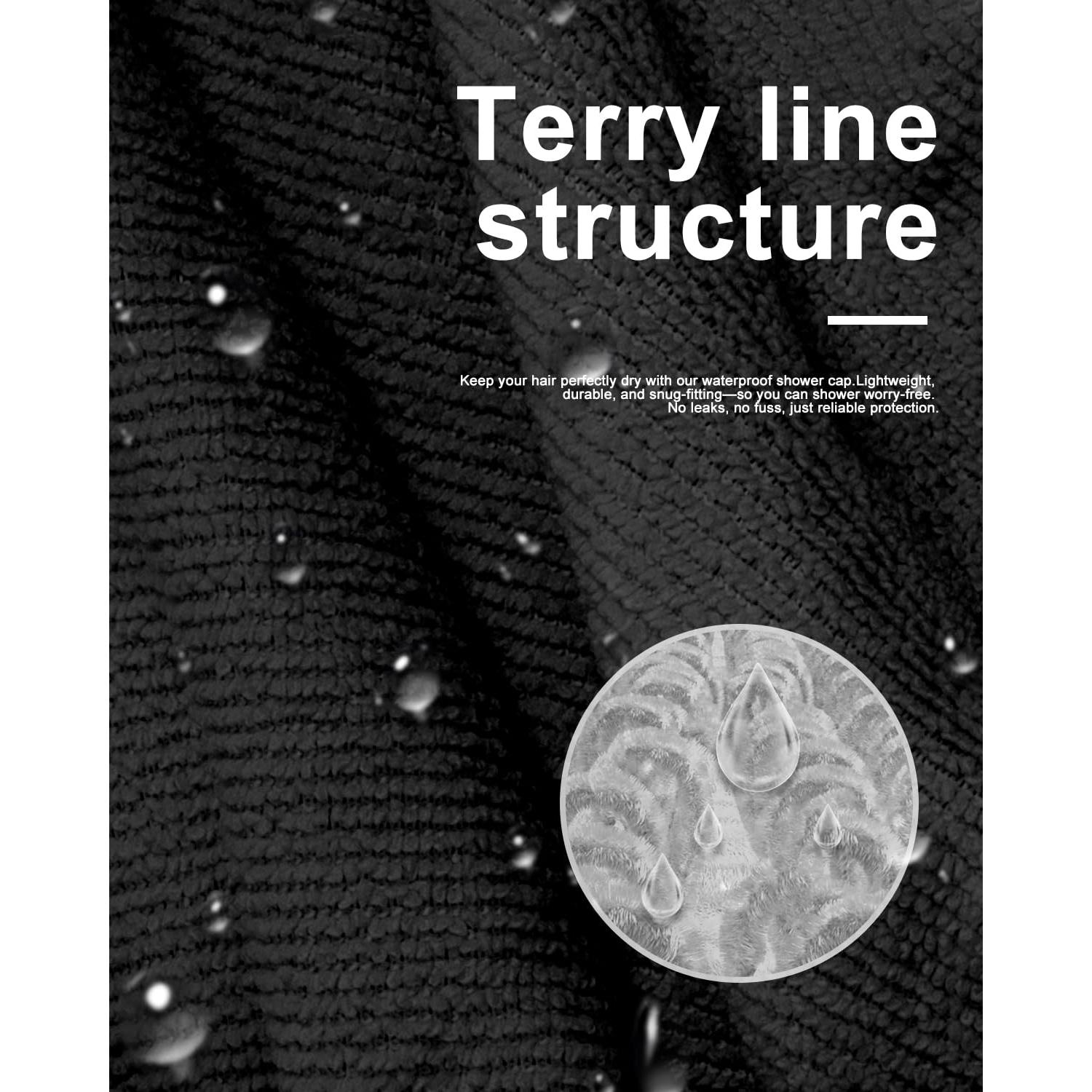 Gorro de Ducha Aquior XL Impermeable Triple Capa para Mujeres