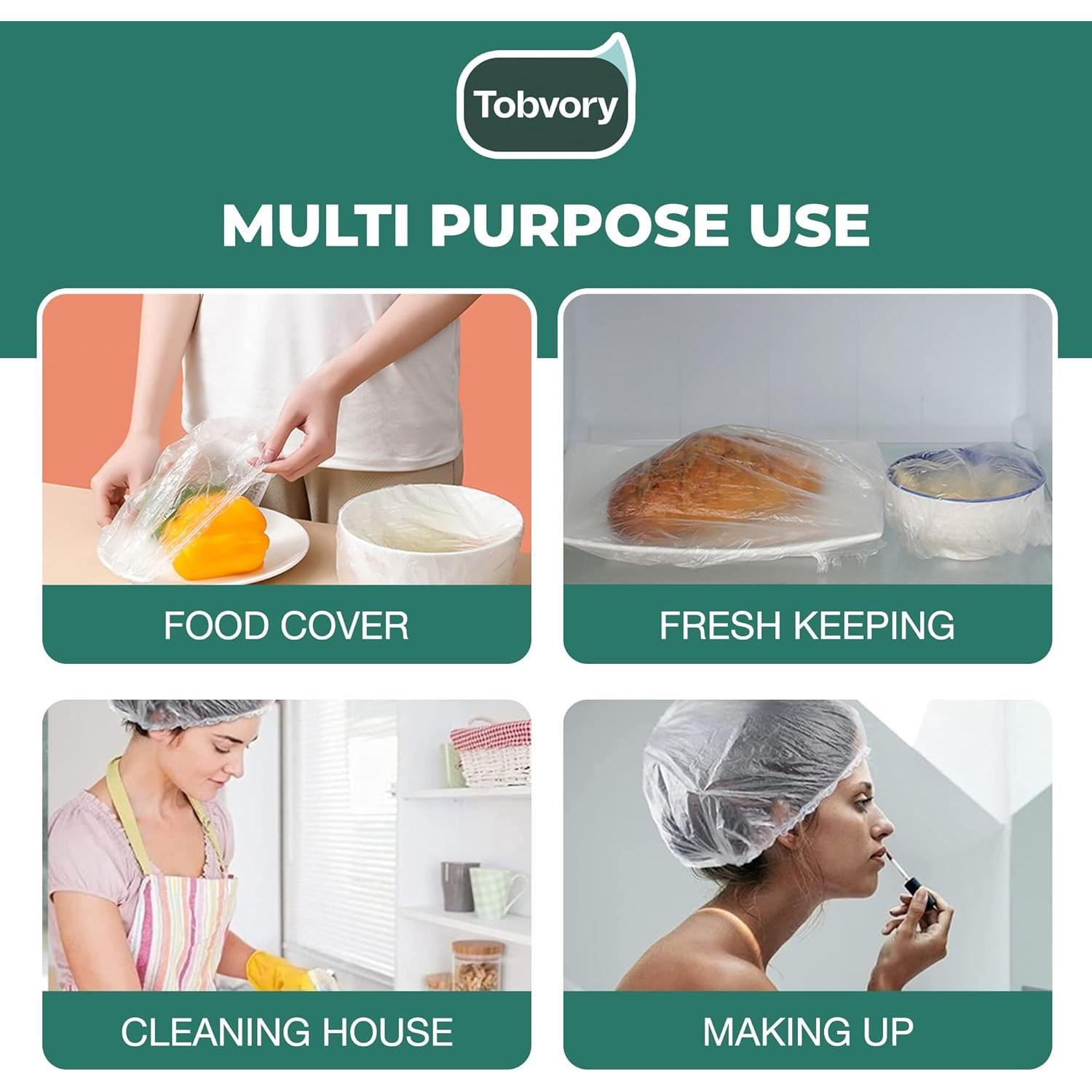 Gorros de Ducha Desechables Tobvory - 100 Unidades Impermeables