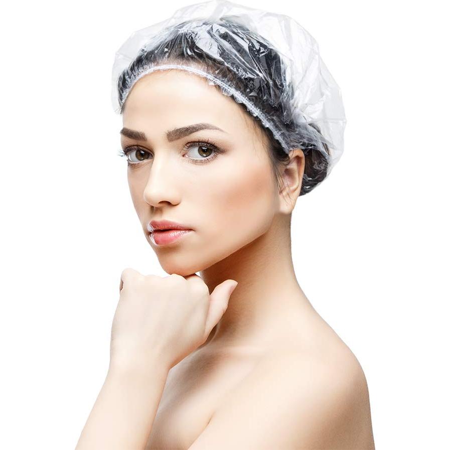 Gorros de Ducha Desechables AIDIQIU 100 Pcs Impermeables