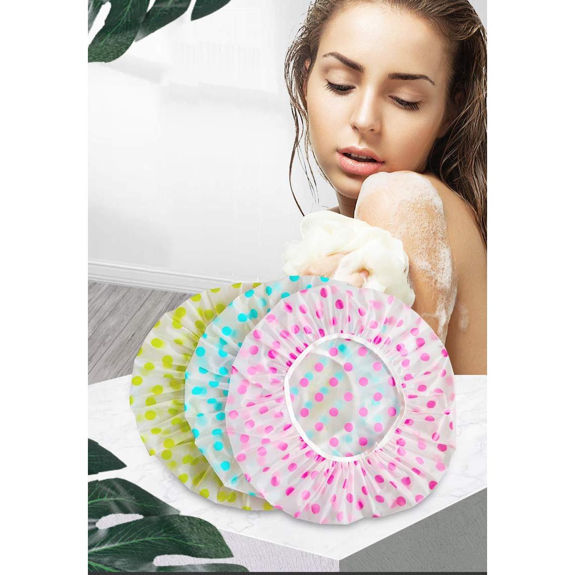 Gorros de Ducha Reutilizables TCOTBE 6 Piezas EVA Impermeables