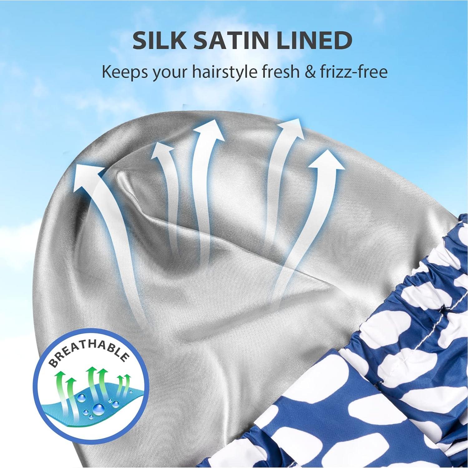 Gorro de Ducha Reutilizable INNELO Azul Impermeable Doble Capa