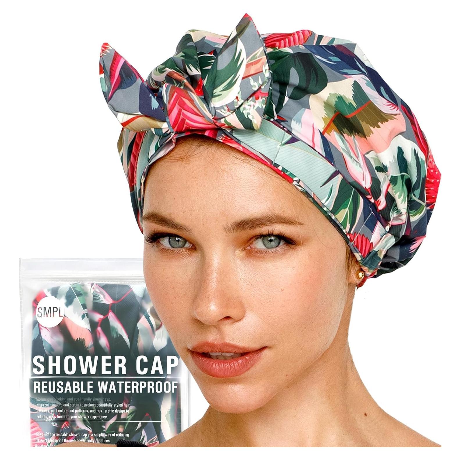 Gorro de Ducha Reutilizable SMPL OBJECTS Tropical Impermeable