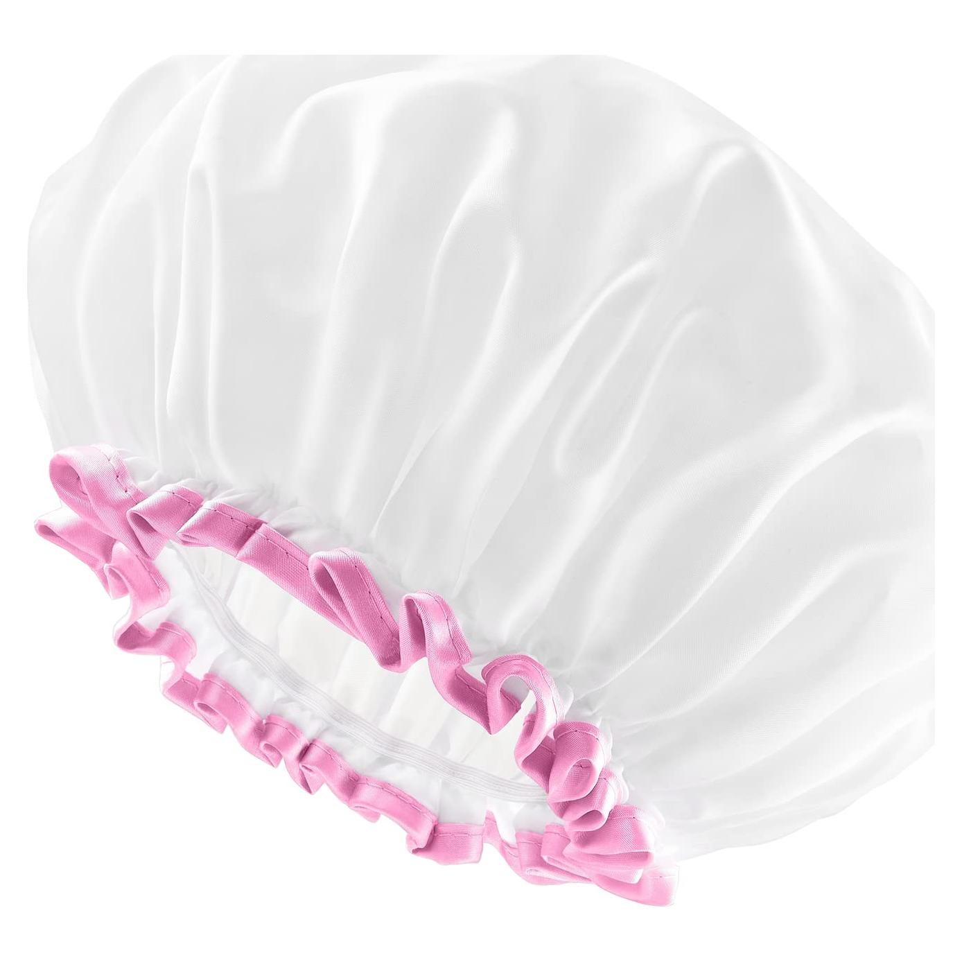 Gorro de Ducha Grande Mikimini Blanco XL - Paquete de 2 Reutilizables