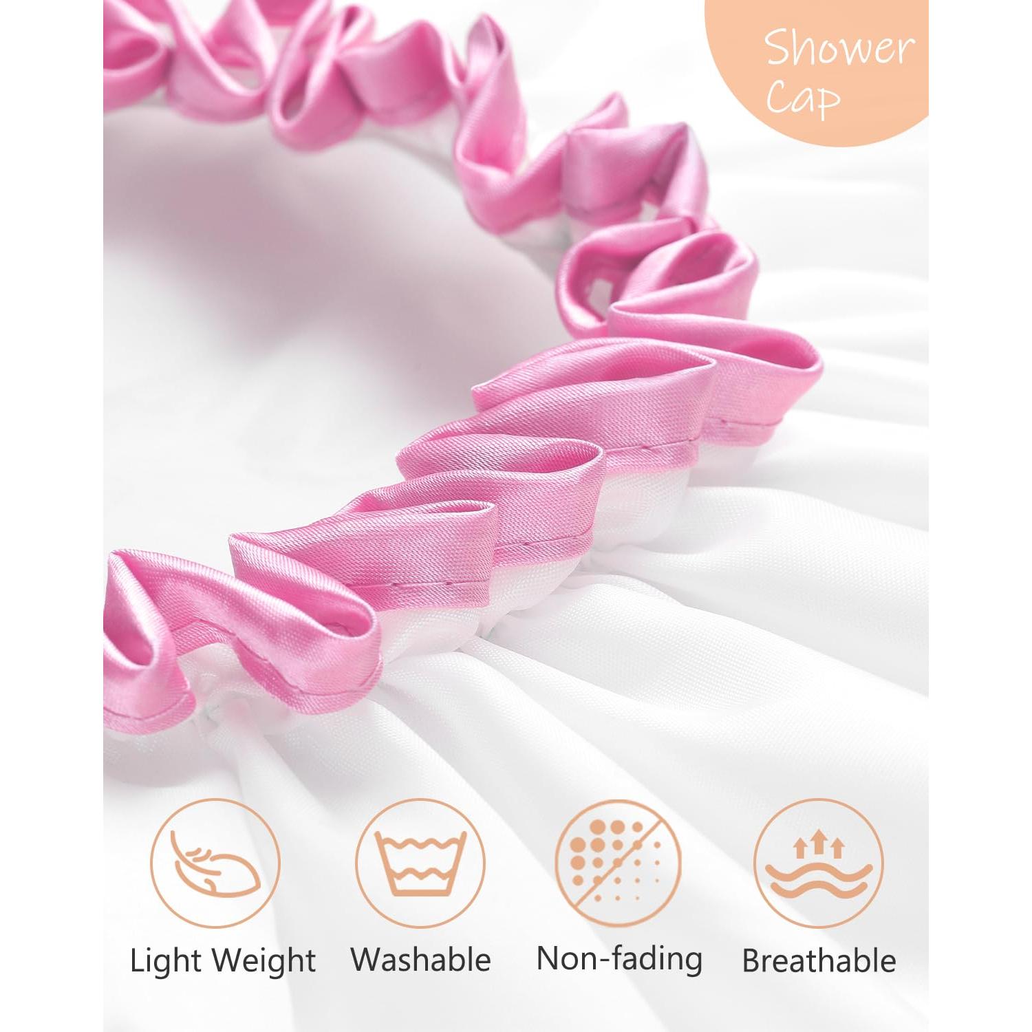 Gorro de Ducha Grande Mikimini Blanco XL - Paquete de 2 Reutilizables