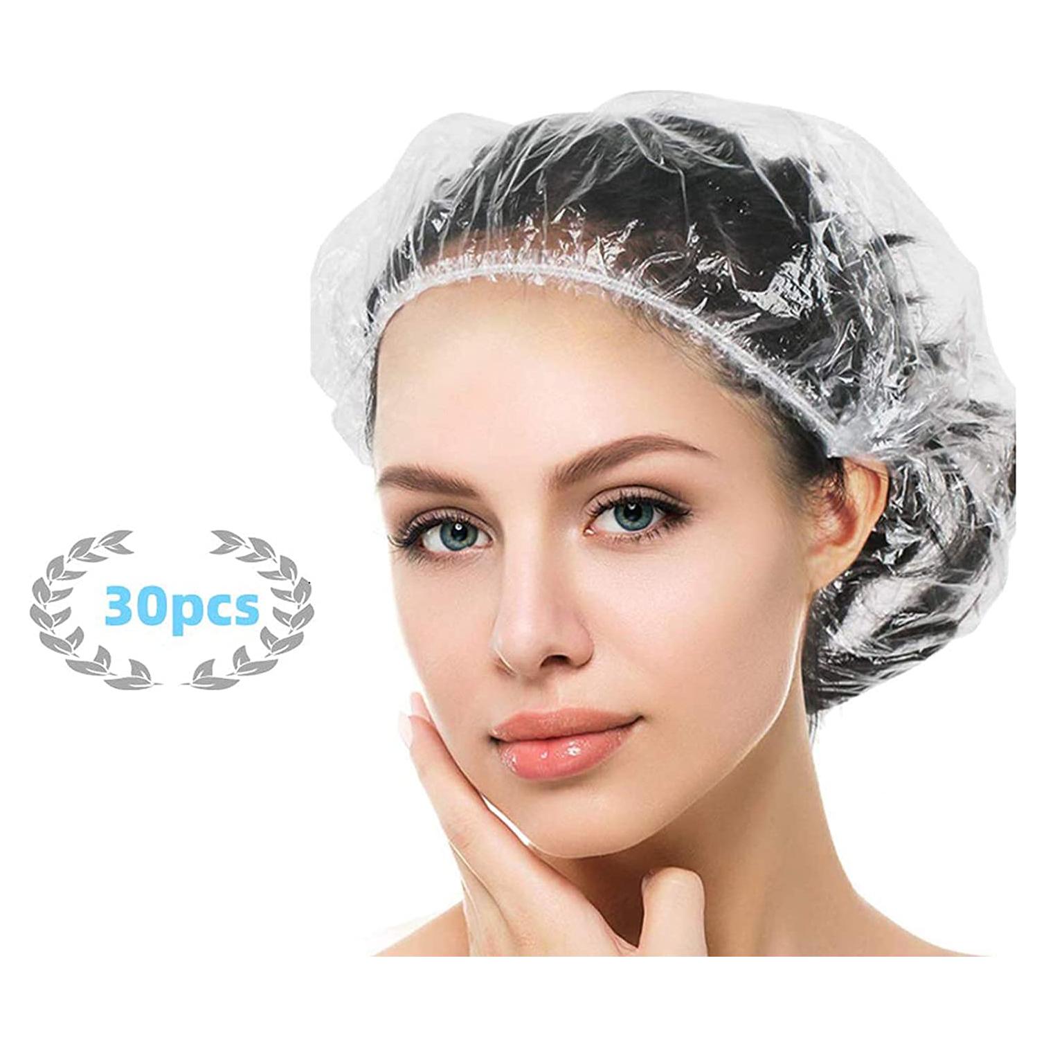 Gorras de Ducha Desechables YIZIJIZI 30 Piezas Impermeables