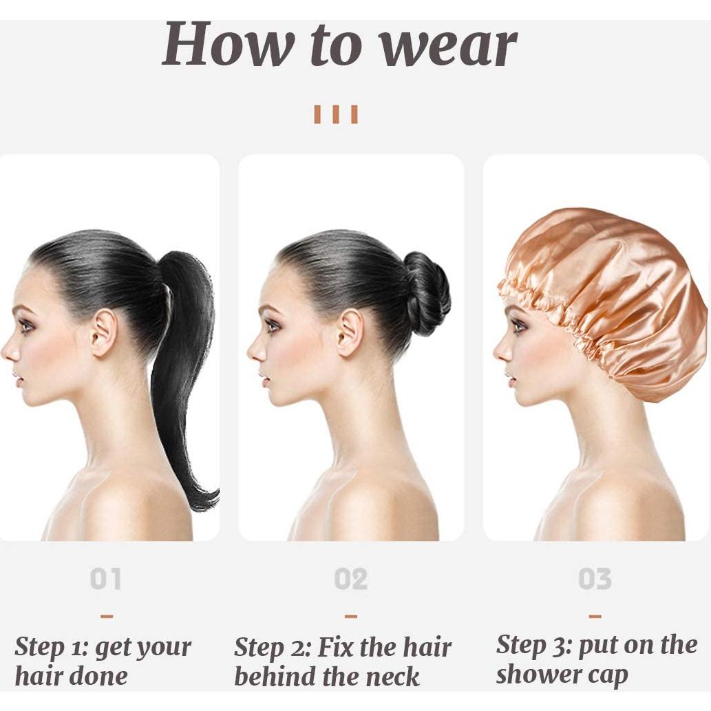 Gorras de Ducha Reutilizables SMILCO - 4 Colores Impermeables