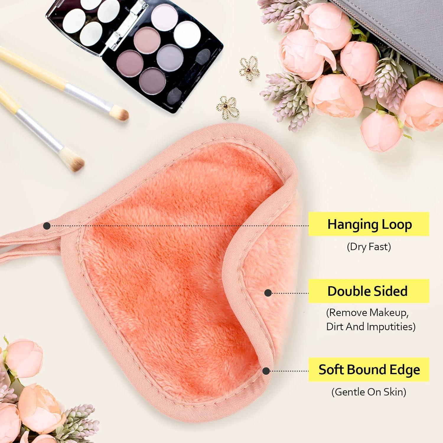 Paños Desmaquillantes Reutilizables HOMEXCEL 12 Piezas Rosa 12.7x12.7cm