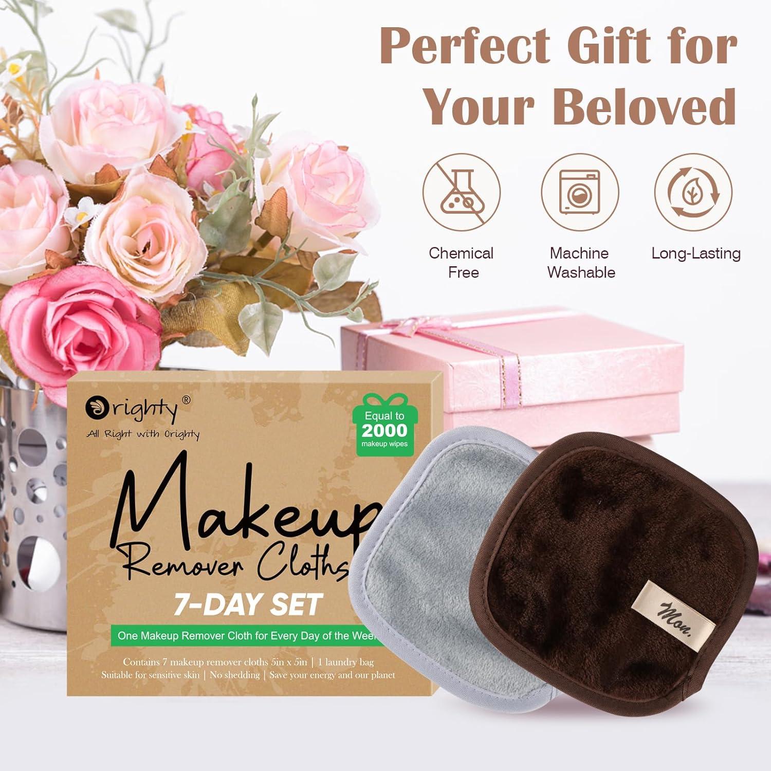 Set de Paños Desmaquillantes Orighty 7 Días Reutilizables