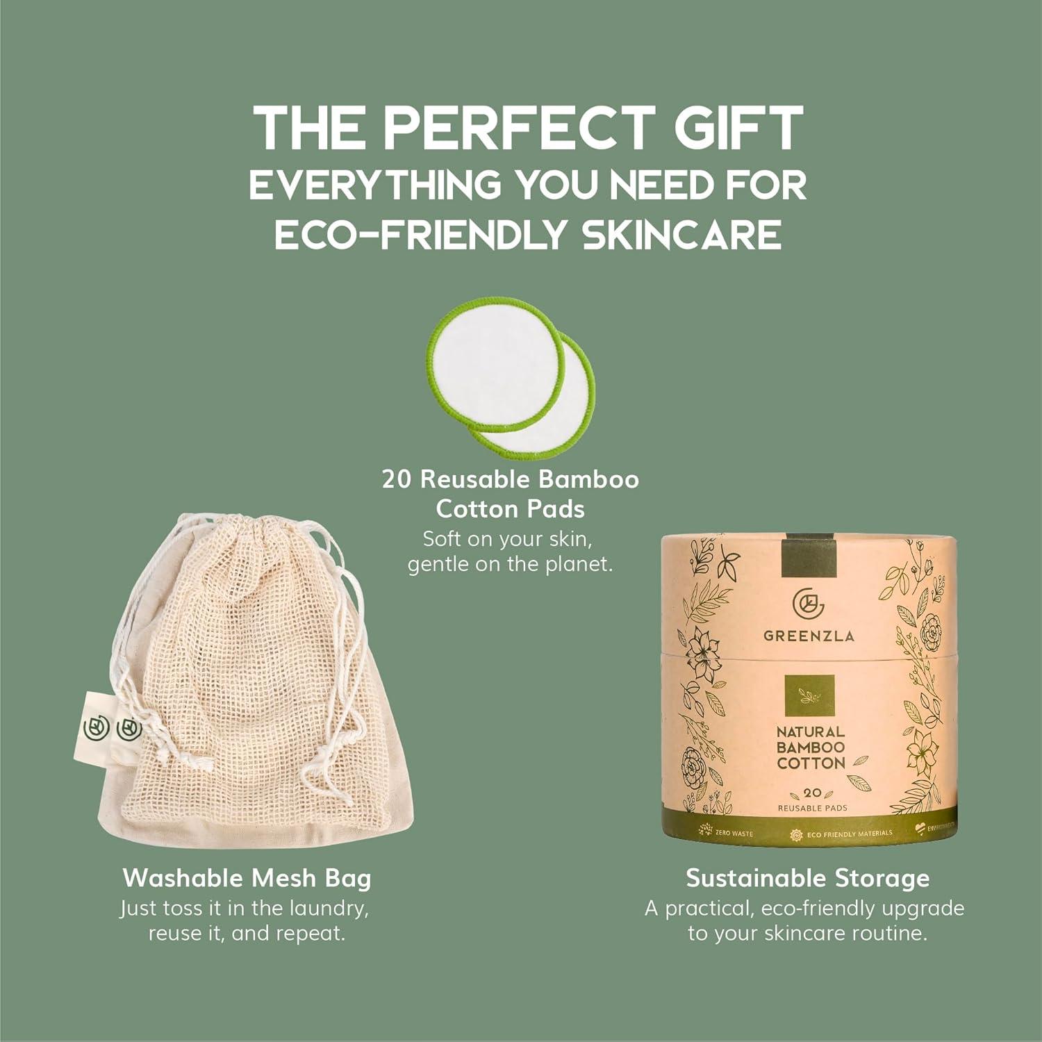 Almohadillas Reutilizables para Desmaquillar Greenzla 20 Unidades