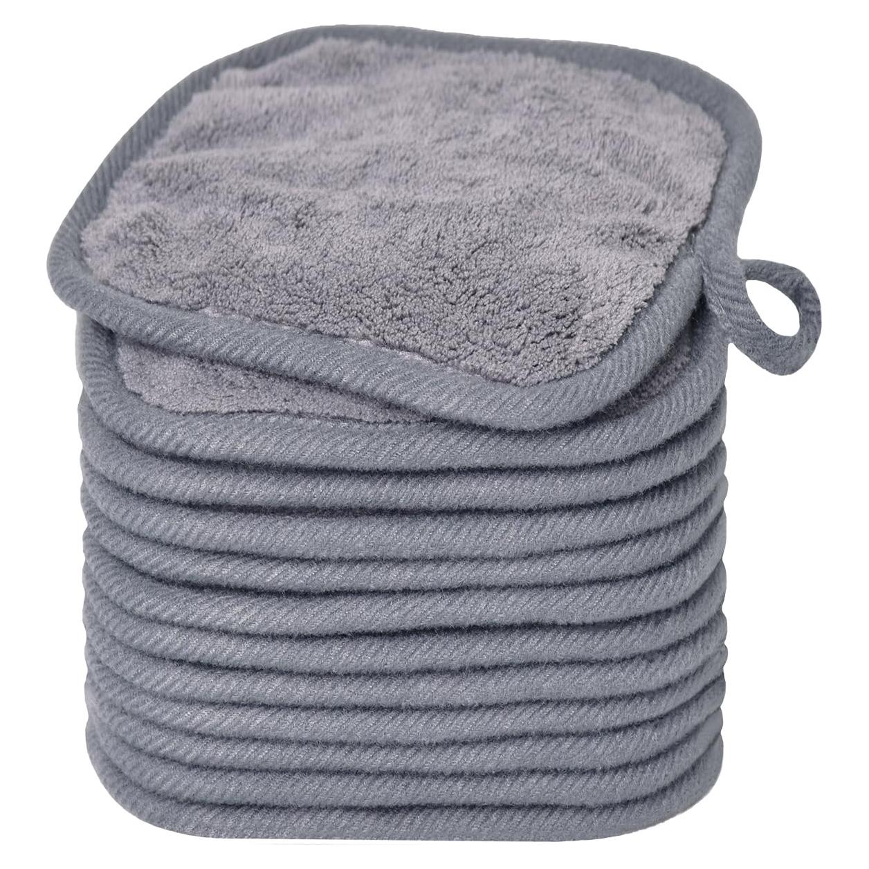 Toallitas Desmaquillantes Reutilizables BloomSesame 12 Pack Gris