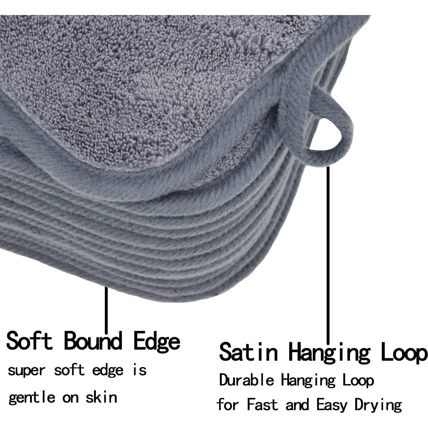 Toallitas Desmaquillantes Reutilizables BloomSesame 12 Pack Gris