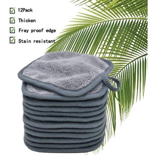 Toallitas Desmaquillantes Reutilizables BloomSesame 12 Pack Gris