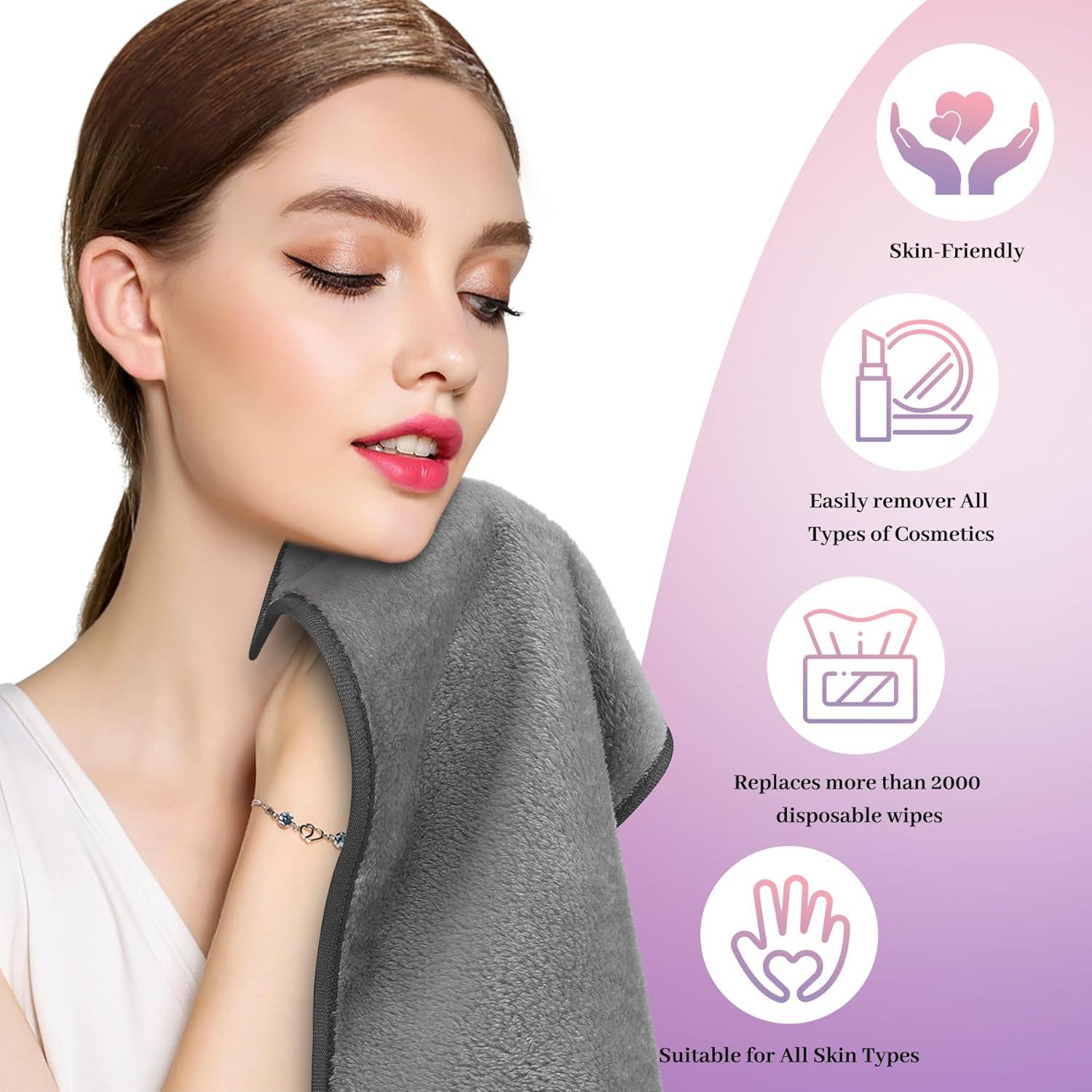 Paquete de 8 Toallas Desmaquillantes HealAge Microfibra 33x18cm