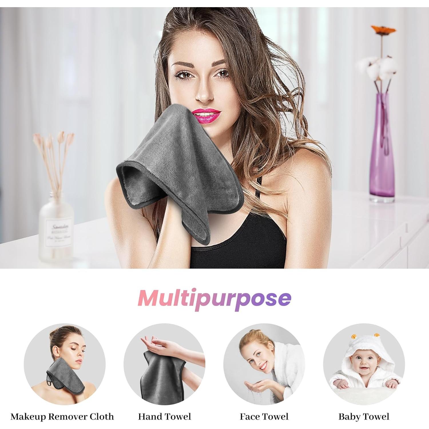 Paquete de 8 Toallas Desmaquillantes HealAge Microfibra 33x18cm