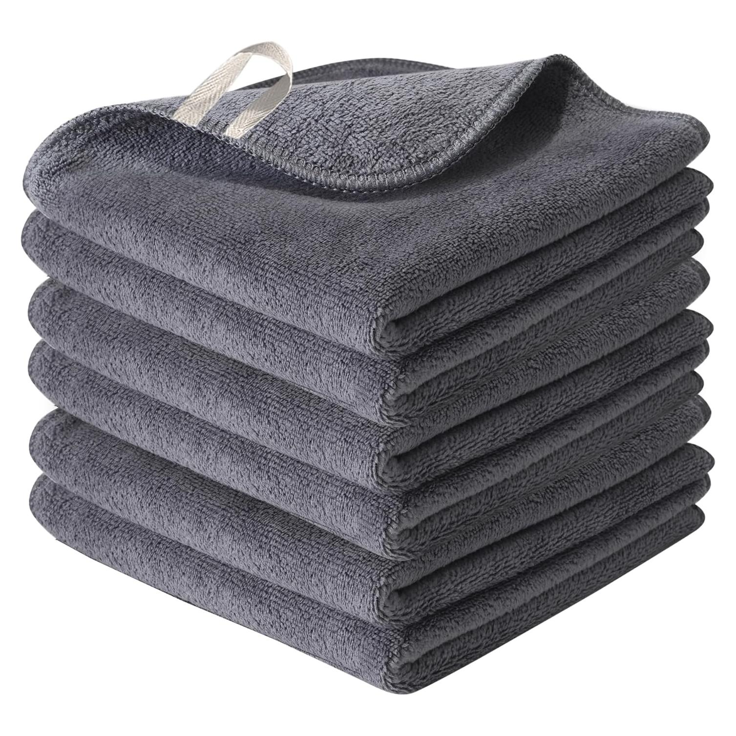 Paño Desmaquillante Reutilizable Nugilla 30x30 cm Gris - 6 Unidades