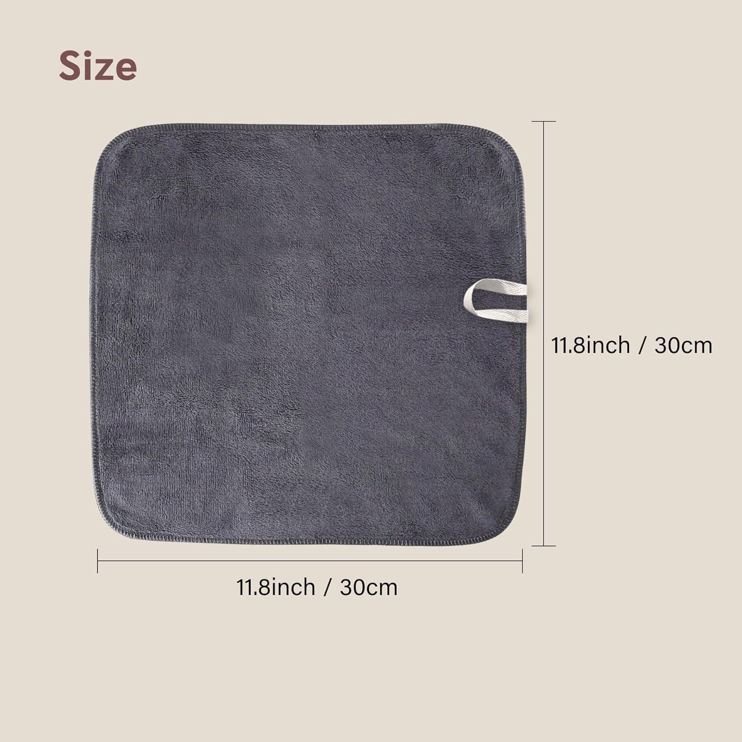 Paño Desmaquillante Reutilizable Nugilla 30x30 cm Gris - 6 Unidades