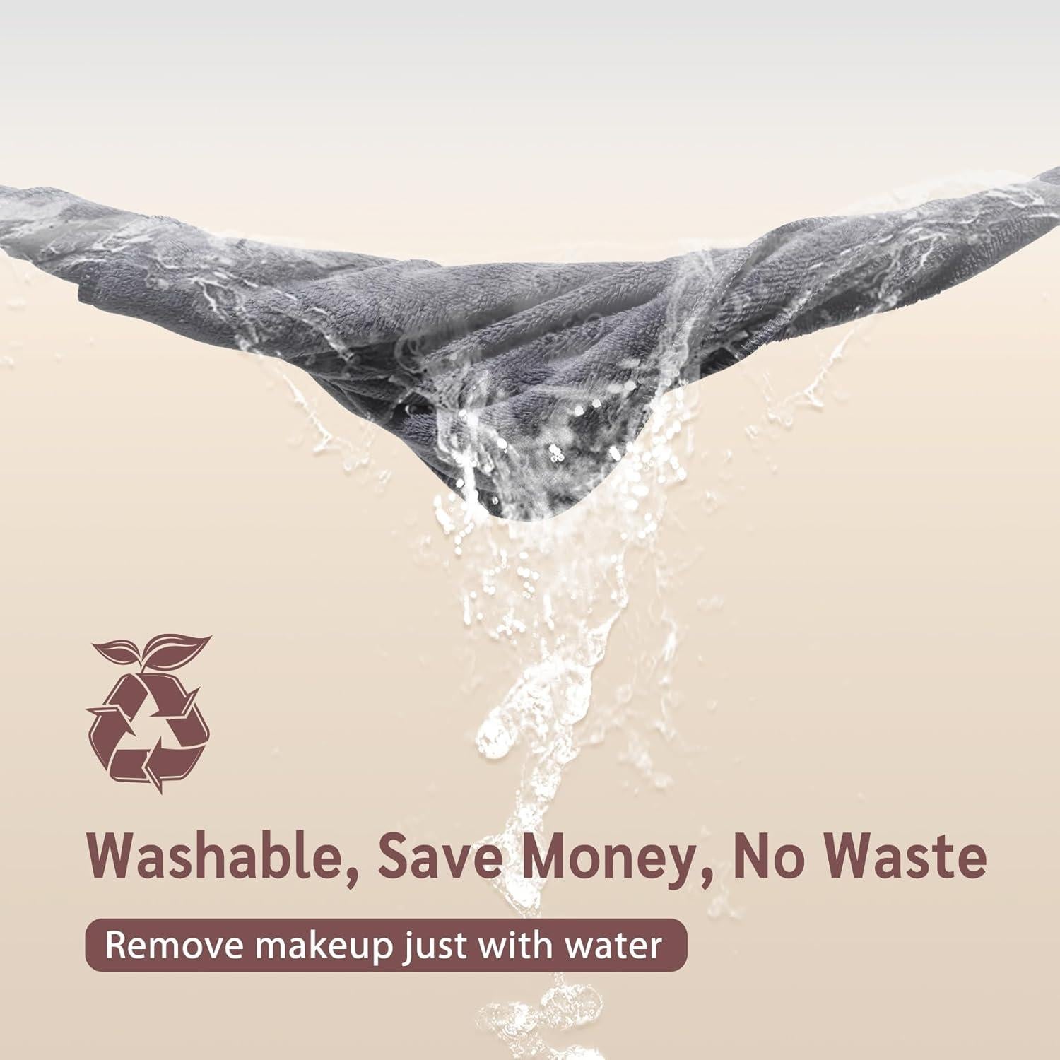 Paño Desmaquillante Reutilizable Nugilla 30x30 cm Gris - 6 Unidades