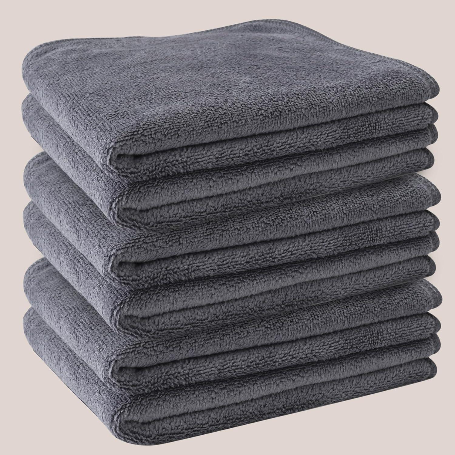 Paño Desmaquillante Reutilizable Nugilla 30x30 cm Gris - 6 Unidades