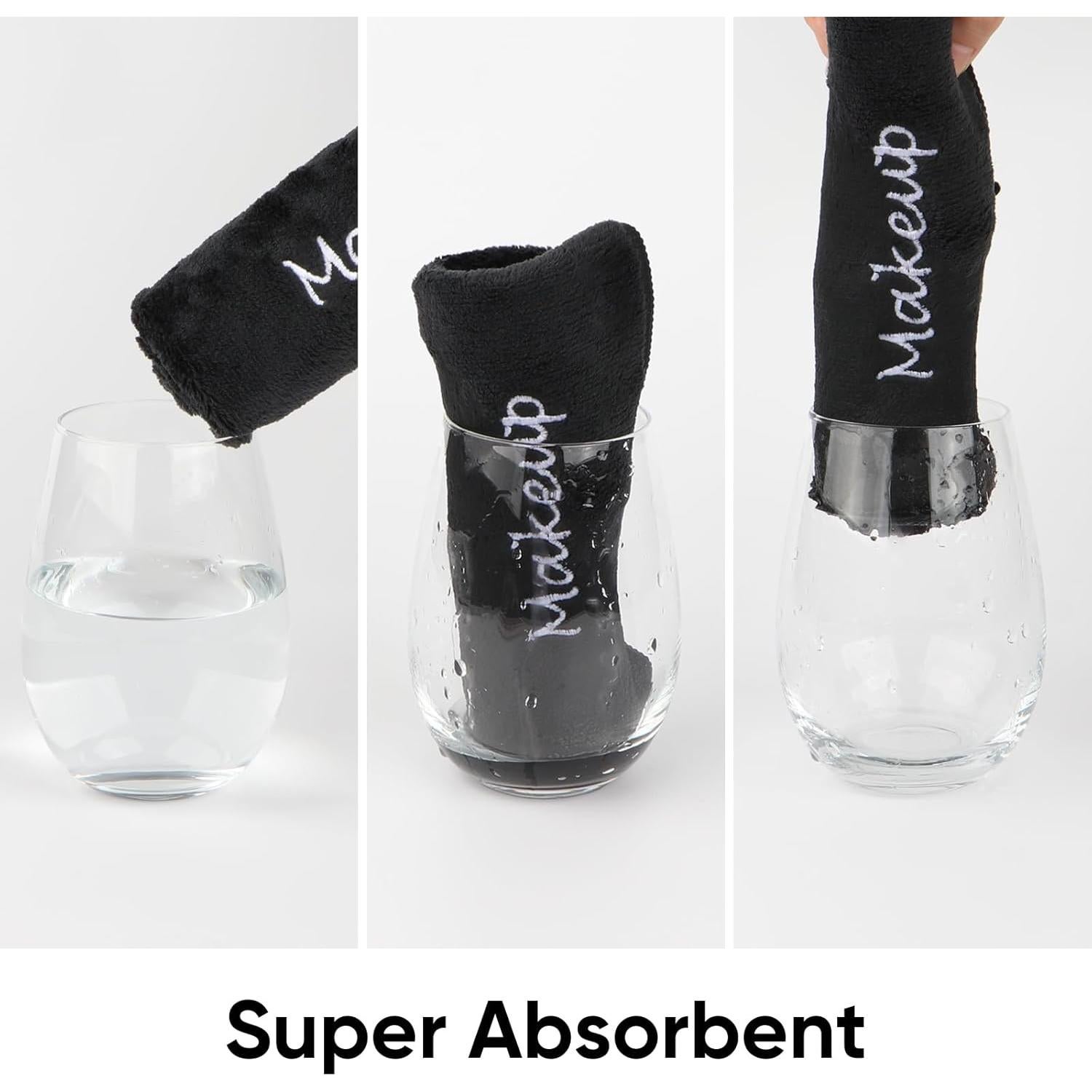 Paquete de 12 Paños Desmaquillantes Negros Unimade 33x33 cm