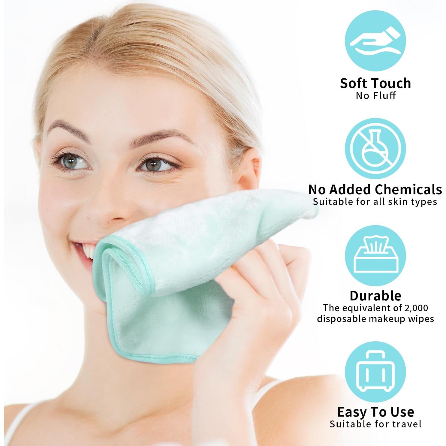 Juego de 7 Toallas Desmaquillantes Reutilizables Mis Cosas Novedosas