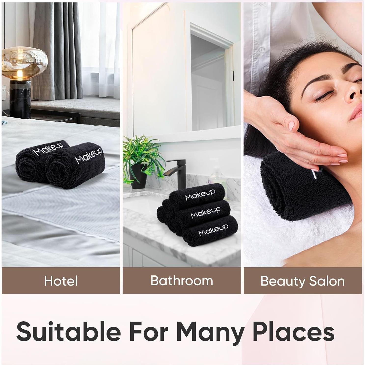 Paño Desmaquillante HOMEXCEL 6 Unidades Microfibra 33x33 cm Negro