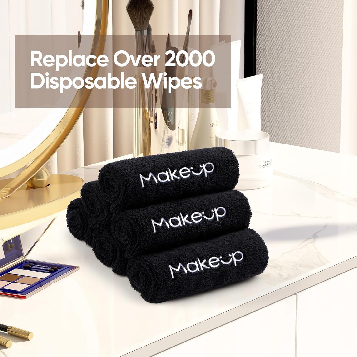 Paño Desmaquillante HOMEXCEL 6 Unidades Microfibra 33x33 cm Negro