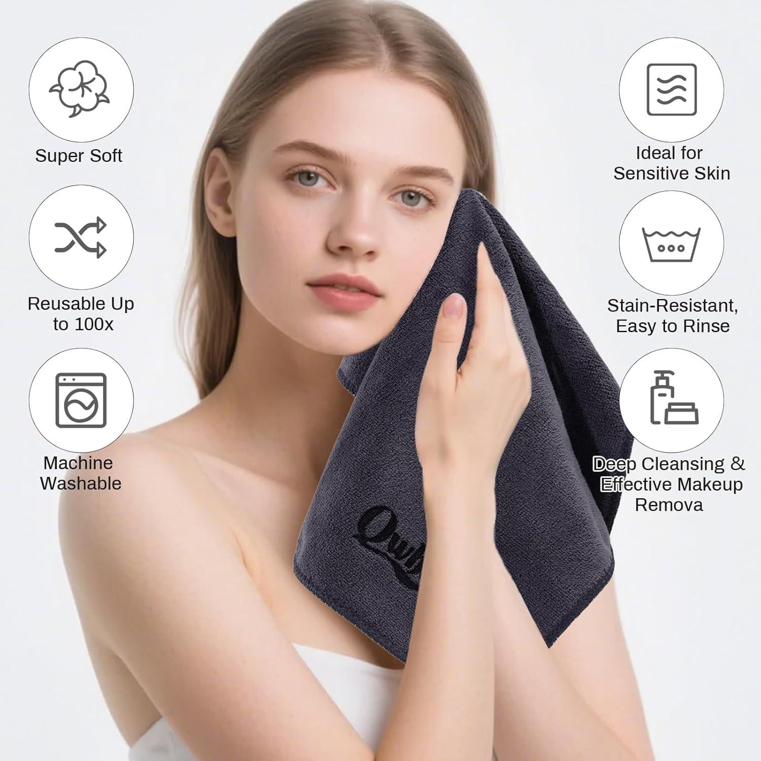 Paños de Maquillaje Reutilizables Qwhancy 30x30 cm 6 Piezas