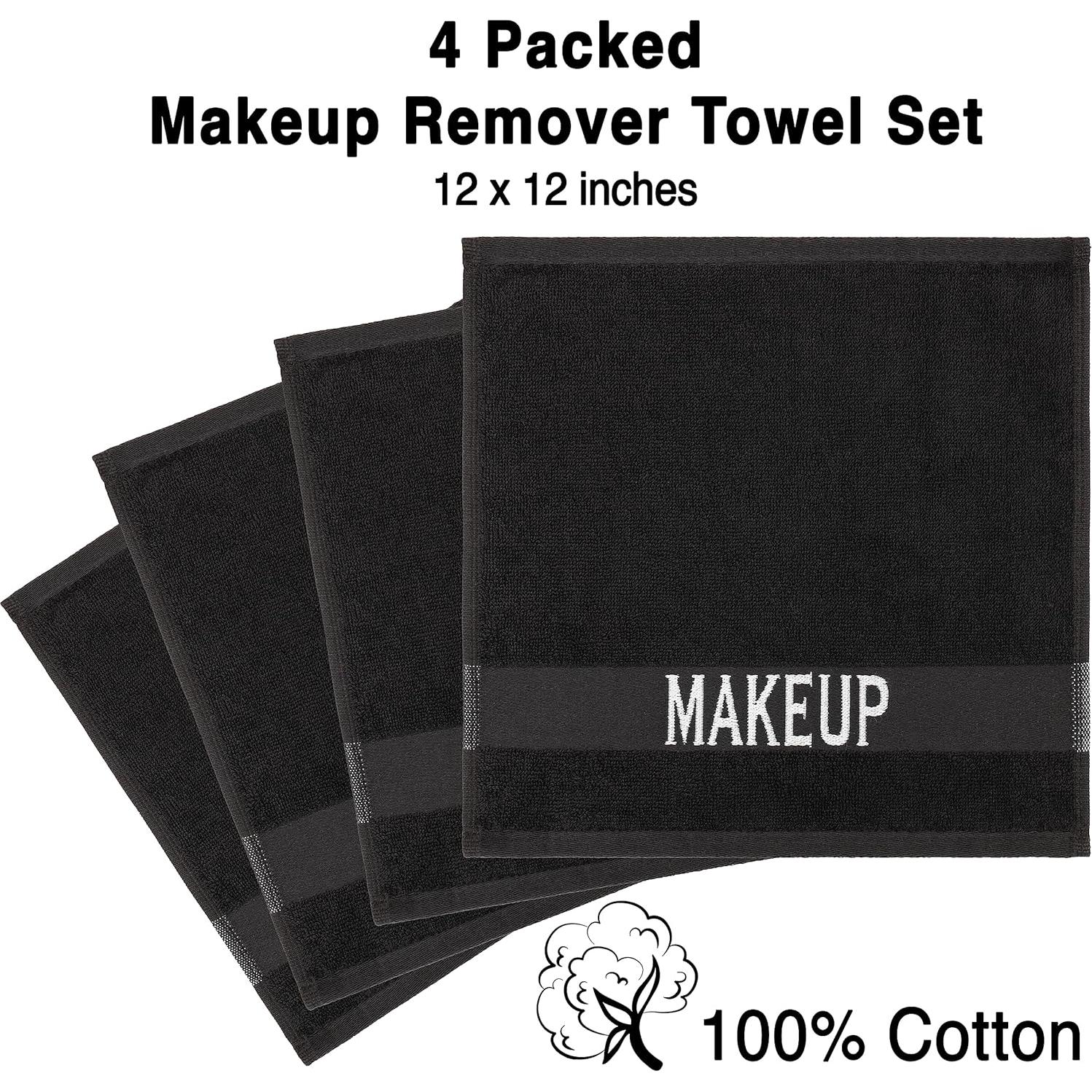 Toallas Desmaquillantes Lino Suave Americano 100% Algodón 4 Piezas 30x30 cm