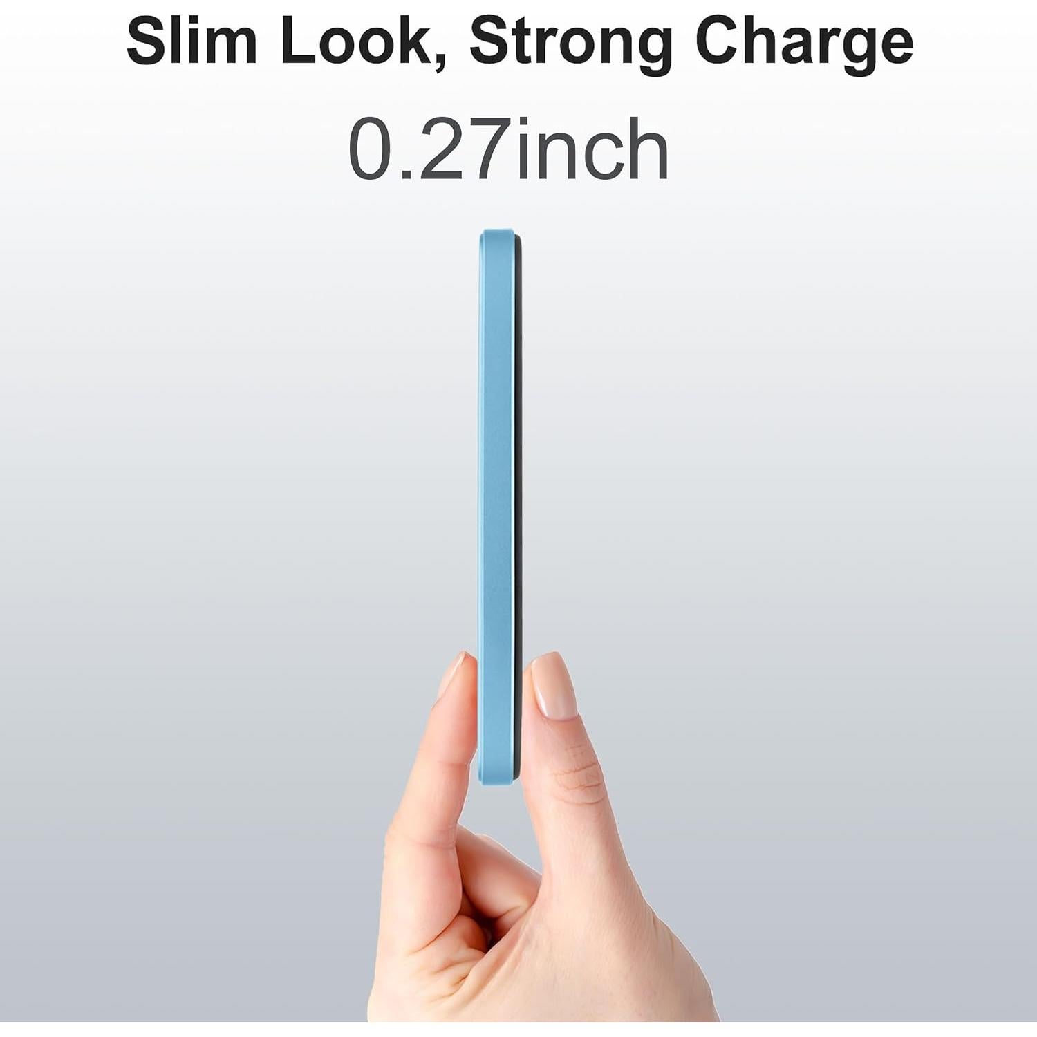 Cargador Portátil Magnético 5000mAh VONUV Carga Rápida 15W