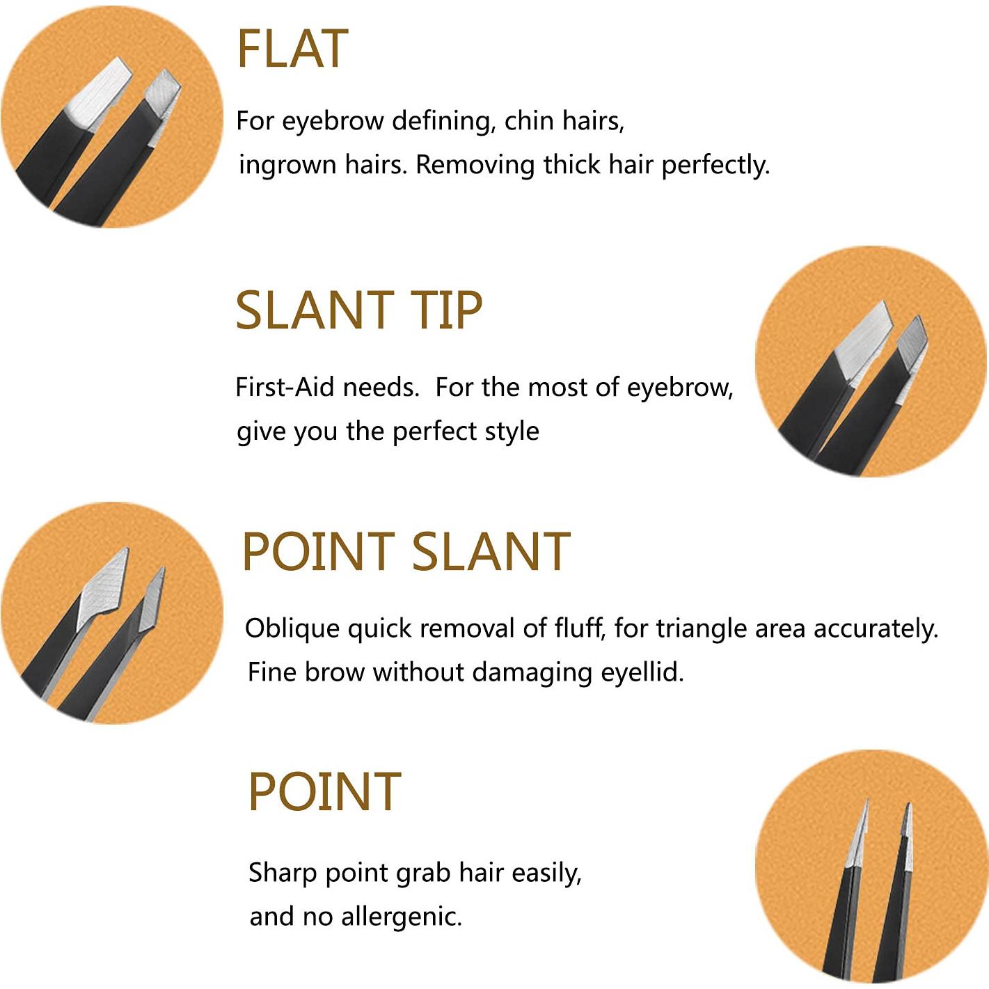 Juego de Pinzas de Acero Inoxidable LUDOUPIER 4 Piezas