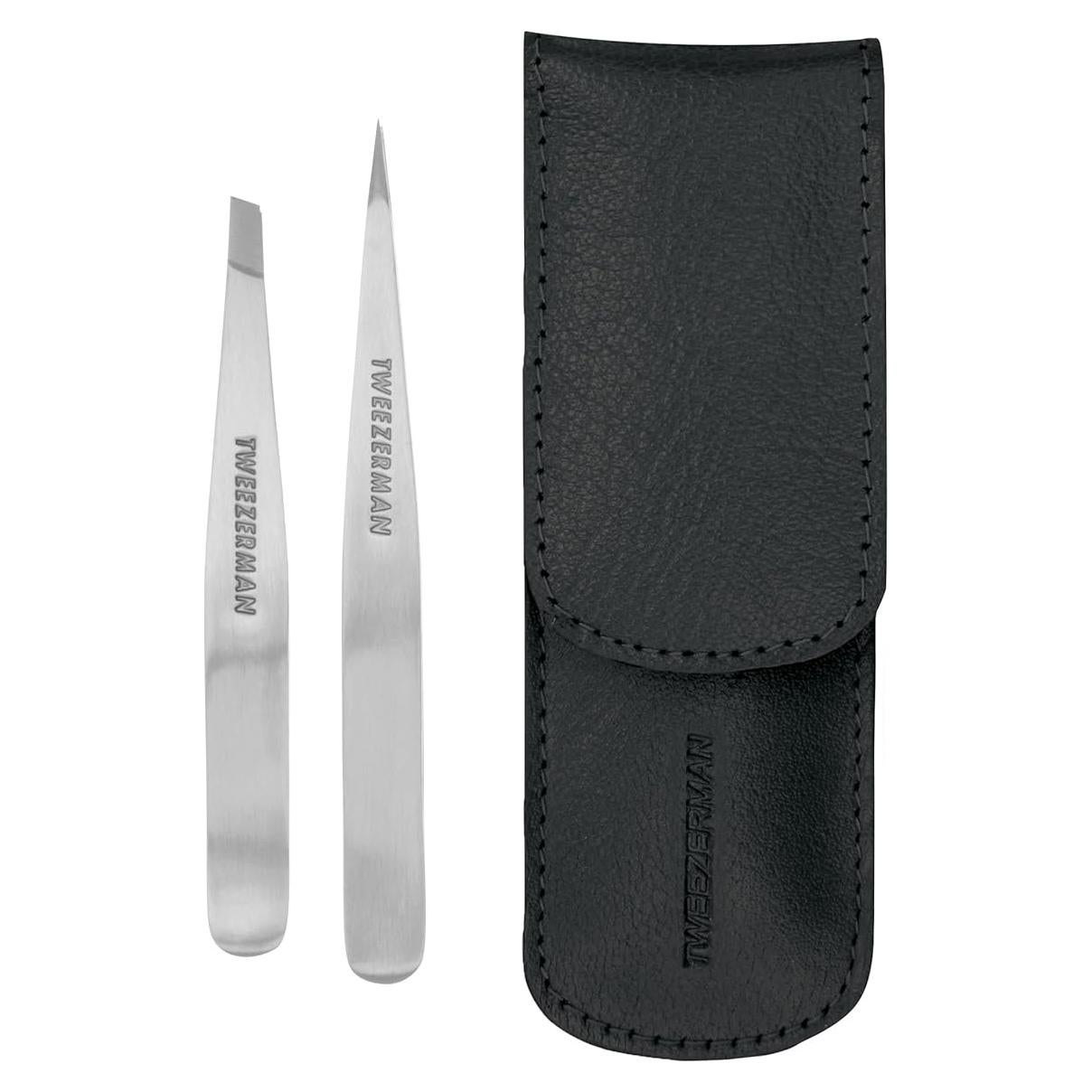 Juego de Pinzas Petite Tweezerman con Estuche Negro - 5.08x2.54cm
