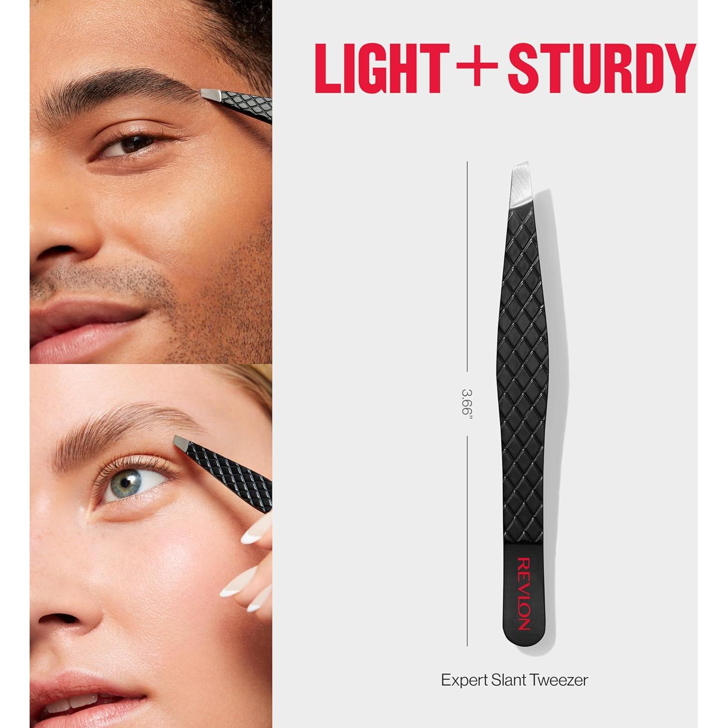 Pinzas Revlon Expert Slant de Acero Inoxidable - 1 Cuenta