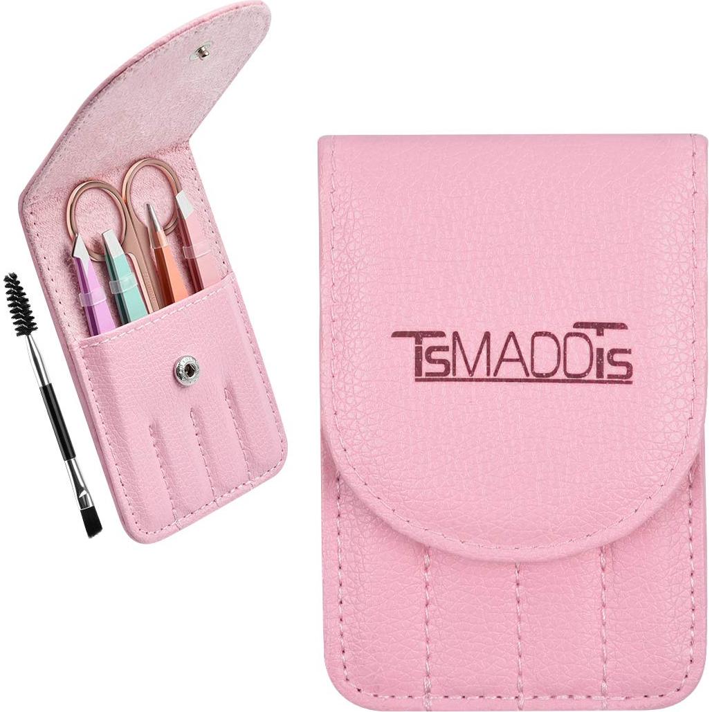 Juego de Pinzas TsMADDTs 6 Piezas Acero Inoxidable con Estuche