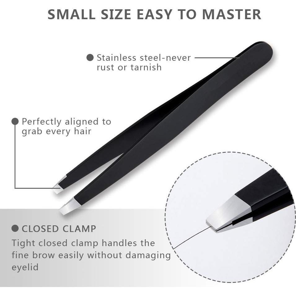 Juego de Pinzas de Acero Inoxidable Lin Kai 5 Piezas con Tijeras