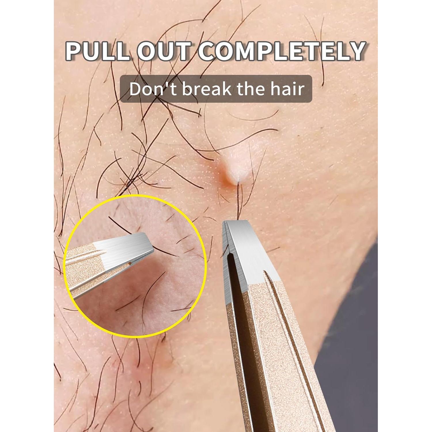 Juego de Pinzas de Acero Inoxidable Plys con Espejo - 4 Piezas