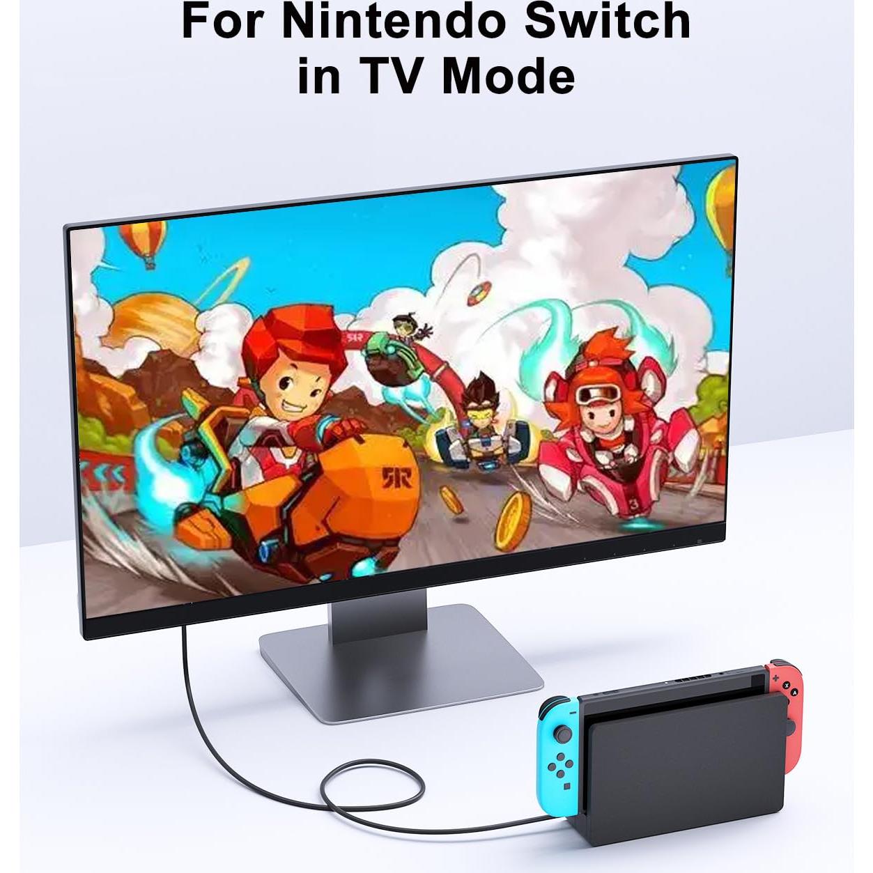 Cable HDMI Gmeaou para Nintendo Switch 1.46m Negro