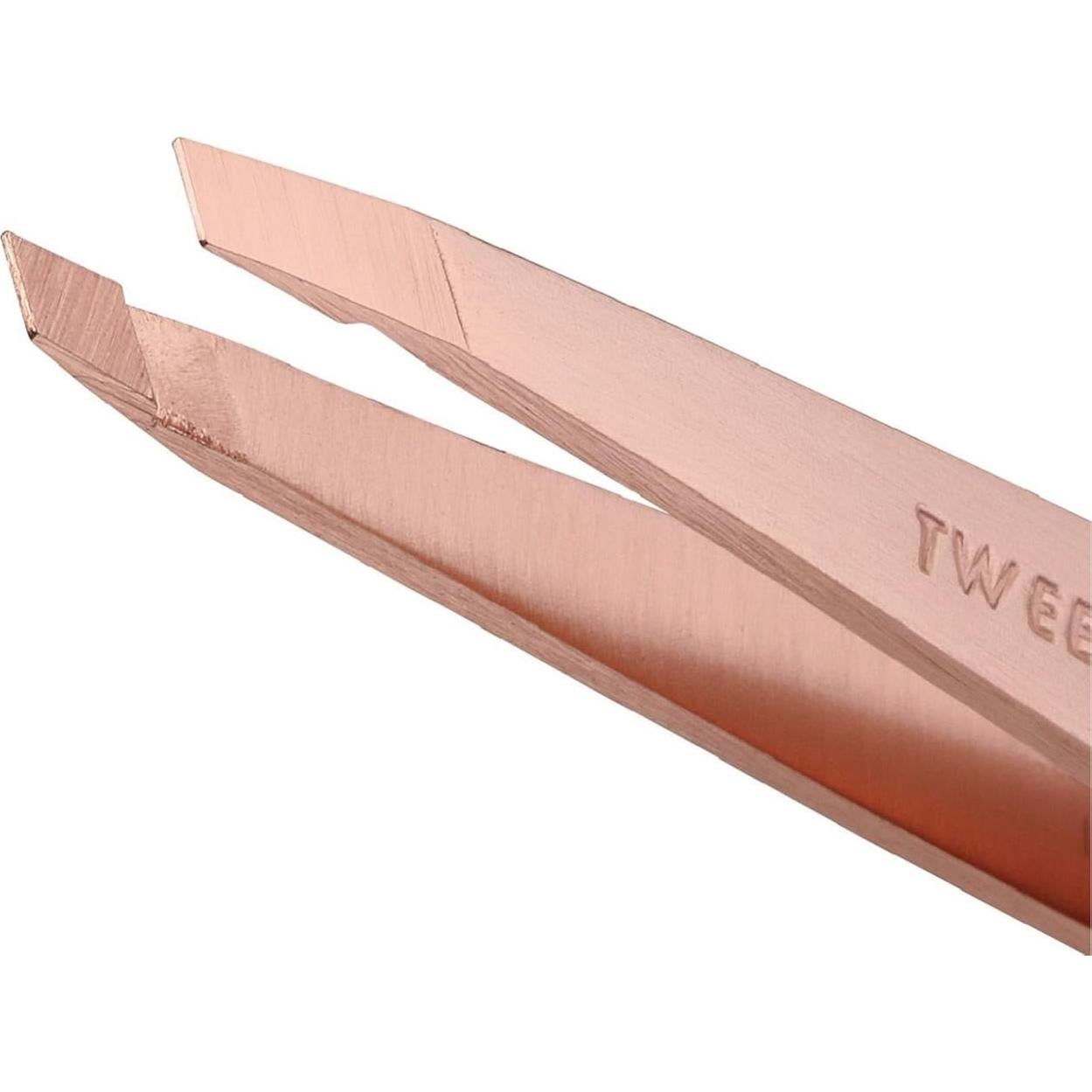 Juego de Pinzas Tweezerman Petite Slant y Point Oro Rosa