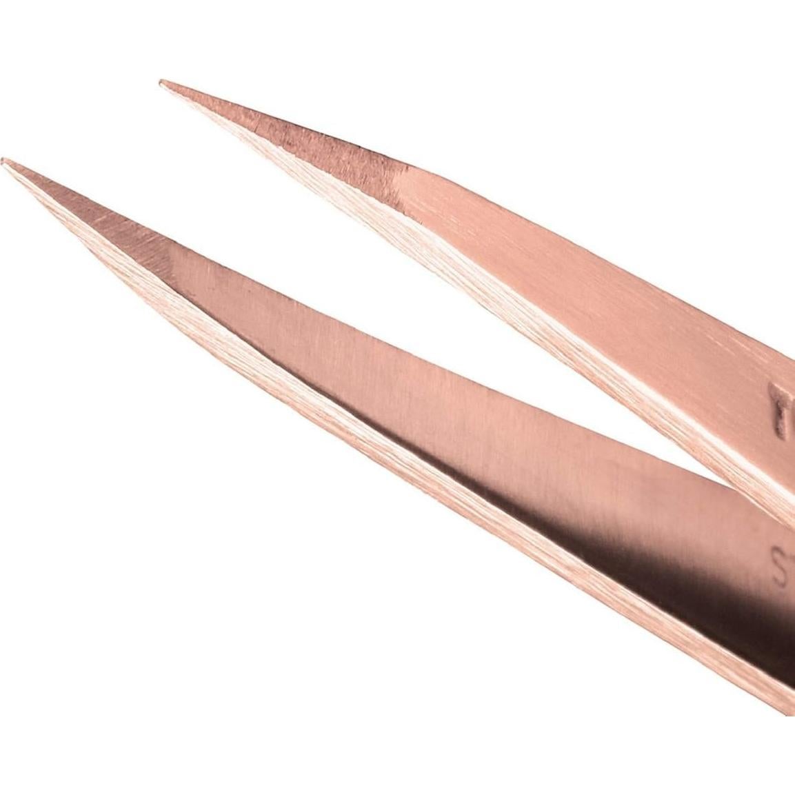 Juego de Pinzas Tweezerman Petite Slant y Point Oro Rosa