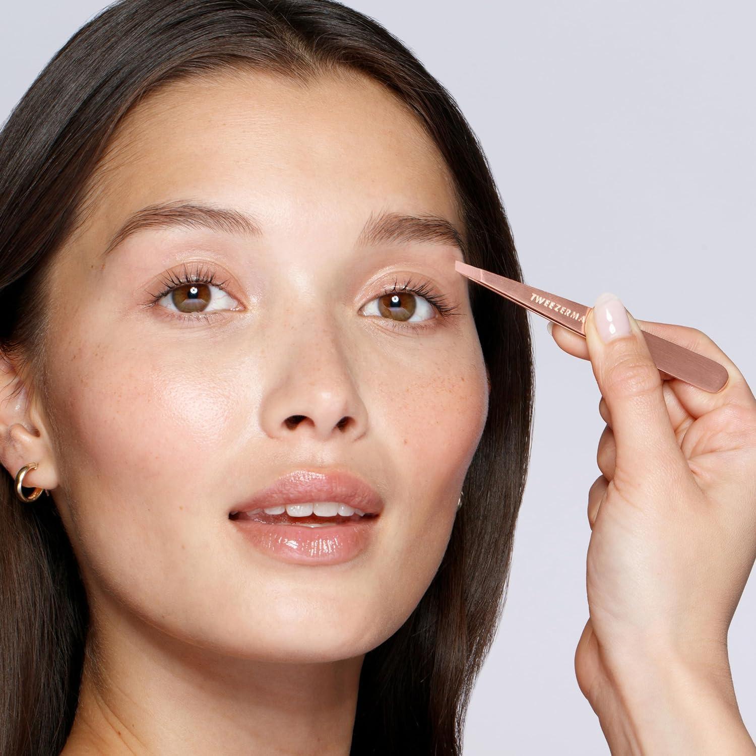 Juego de Pinzas Tweezerman Petite Slant y Point Oro Rosa