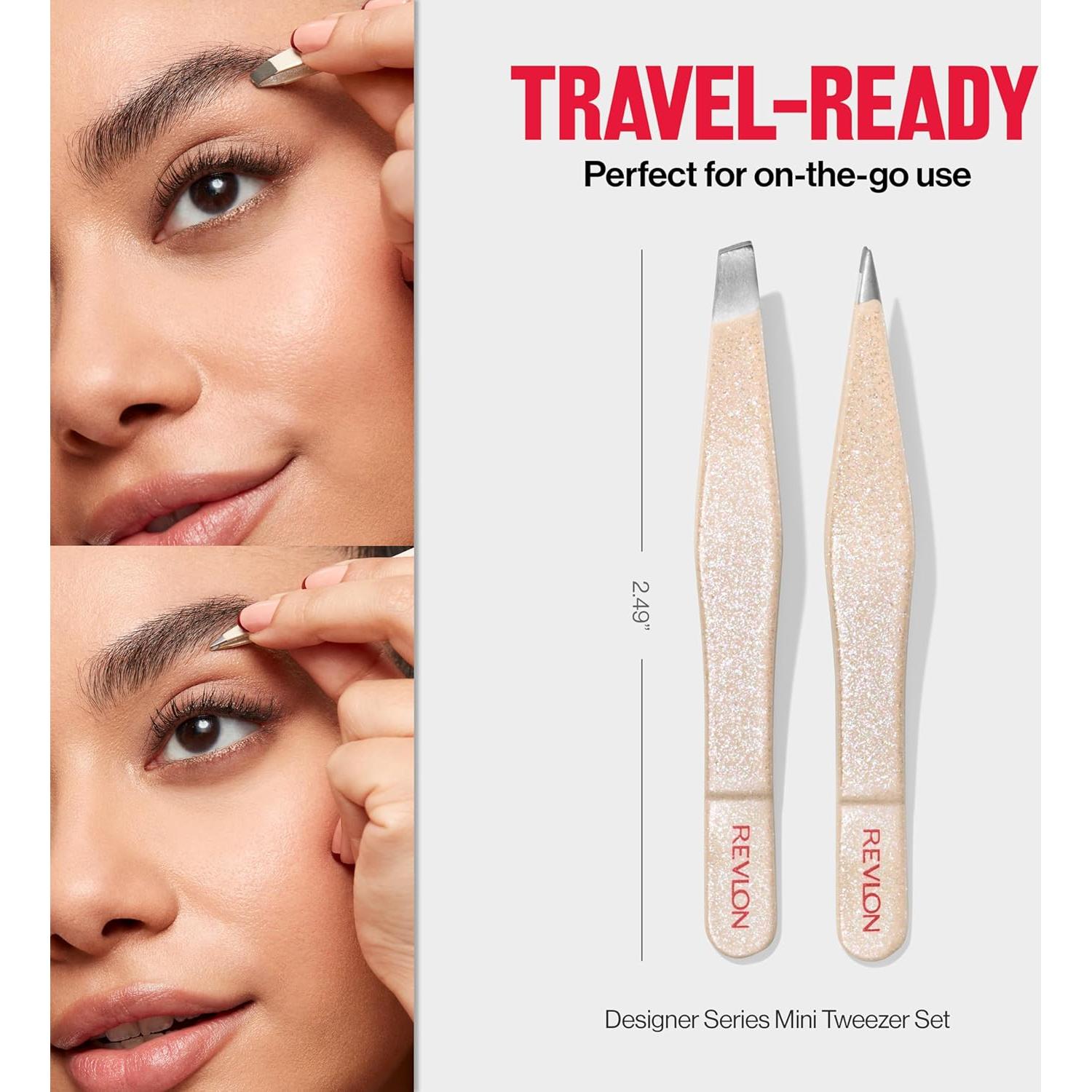 Juego de Mini Pinzas Revlon para Depilación - 2 Puntas