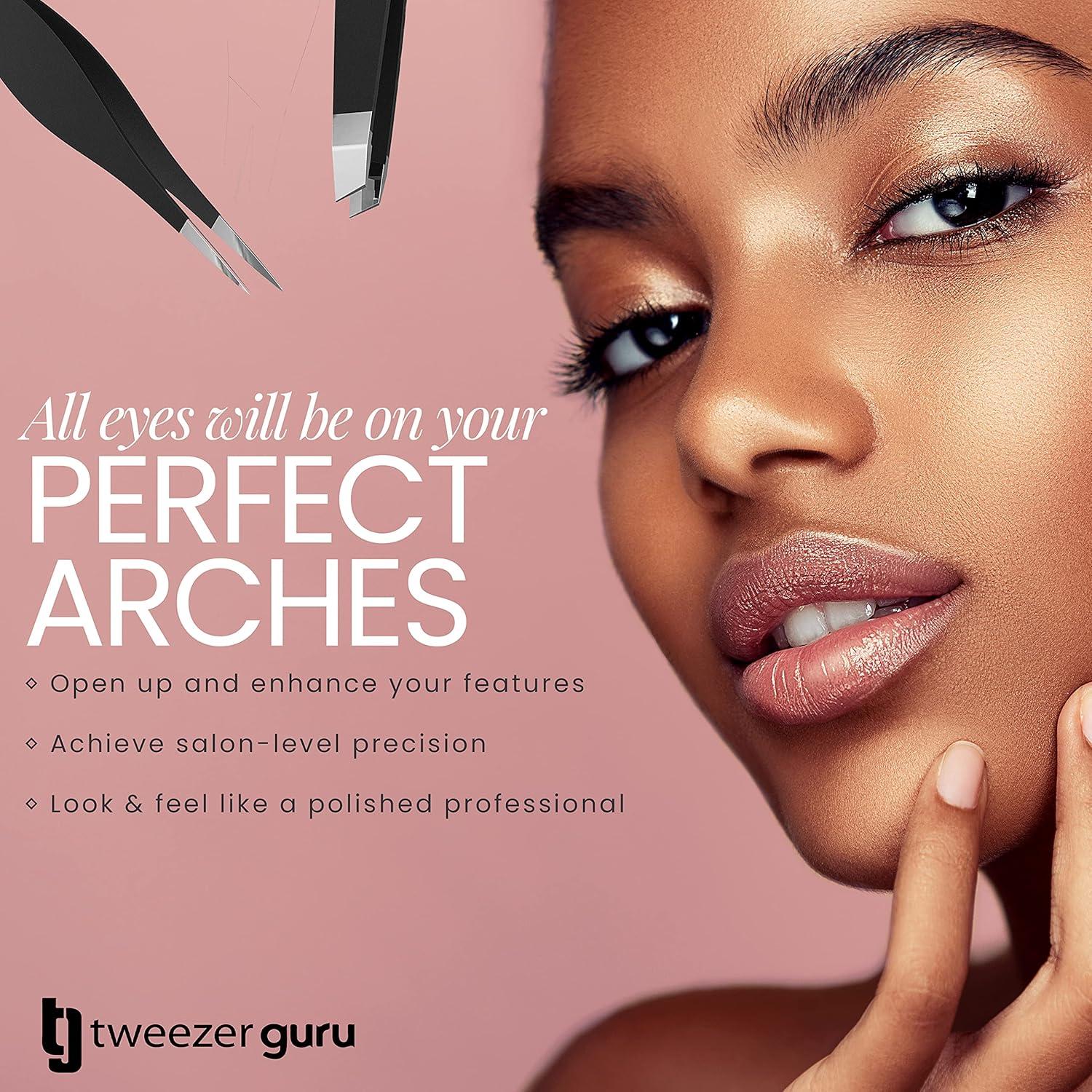 Pinzas de Precisión TWEEZER GURU - Juego de 2 Piezas Negro